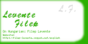 levente filep business card